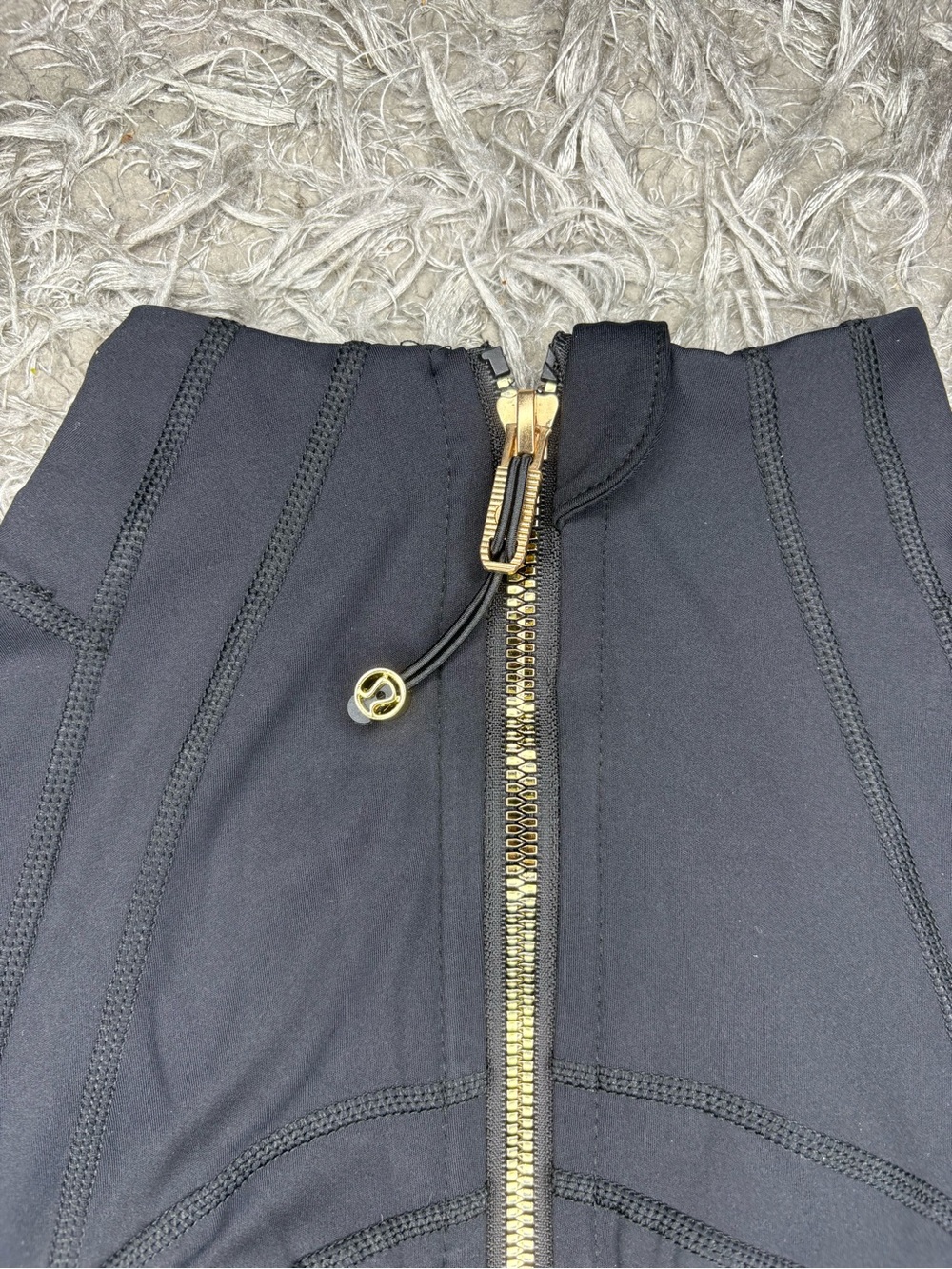Lululemon Black Cropped Nulu Jacket & Shorts Set - Picture 3 of 5